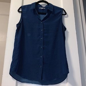 Dotted Sleeveless Uniqlo Blouse